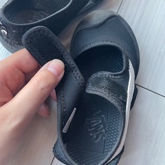 VANS 14cm サンダル　ブラックの画像