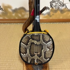 7月23日終了！沖縄三線！新品！貴重！知念大工型！本蛇皮！本張り！【一枚張り】⑪の画像