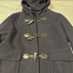 Beams ネイビー ダッフルコート フード付きの画像