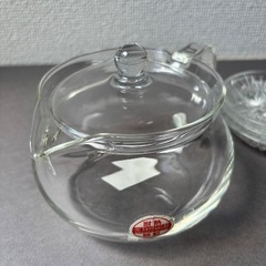 HARIO ガラス急須 ガラス小皿の画像