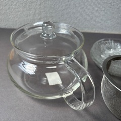HARIO ガラス急須 ガラス小皿の画像