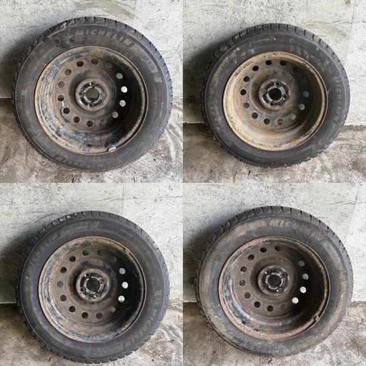 B-1 タイヤ中古 
鉄ホイール付きMICHELIN X-ICE SNOW 185/65R15 