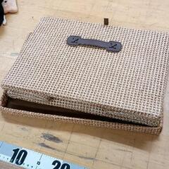 0723-058 蓋付き収納ケース　ボックス　折りたたみの画像