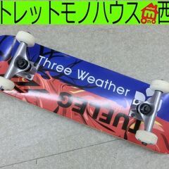 ■THREE WEATHER キッズコンプリート スケートボード TUFLEG スケボー幅7インチ 長さ28インチ 札幌 西区 西野店の画像