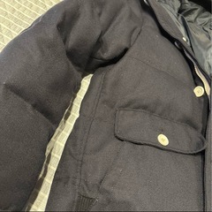 BEAMS フード付きダウンジャケット M 黒紺の画像