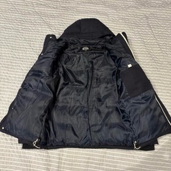 BEAMS フード付きダウンジャケット M 黒紺の画像