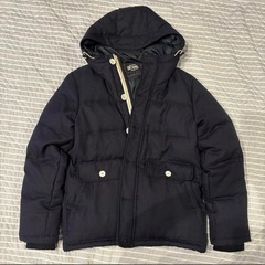 BEAMS フード付きダウンジャケット M 黒紺