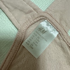 H&Mピンク コットンオーバーオール60の画像