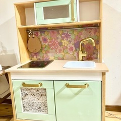 IKEA おままごと　キッチン　リメイクの画像