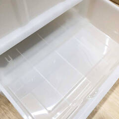 ss7666　プラチェスト 3段 ホワイト 幅55cm ウッドトップ 木製天板 プラスチックチェスト 白×ナチュラル 収納ケース プラケース 箪笥 チェスト ボックス 衣装 衣類 引き出し 引出 収納 ウッドトッププラチェスト 中古の画像