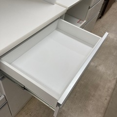 🍽️山清工業🍽️3面レンジボード🍽️スチームオーブン対応🍽️フルレールオープン🍽️ホワイト🍽️おしゃれ🍽️2264の画像