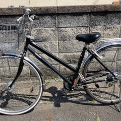 【27インチ自転車】美品❗️外装6段変速　LEDオートライト仕様　BAA認定車❗️リヤタイヤ、チェーン、前カゴ新品❗️若林自転車商会　浜大津店　SALE中❗️の画像