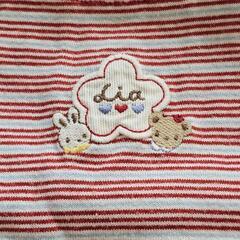 【80】ファミリア　familiar　リアちゃん刺繍トップス　Tシャツ　ボーダーの画像