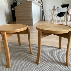 【CondeHouse】日本製・木製ローテーブル2台（美品）お譲りしますの画像