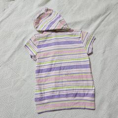 【130】エンジェルブルー　タグ付き　半袖パーカーの画像
