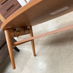 🤎極美品🤎HAGIHARA ハギハラ🤎折り畳みセンターテーブル🤎オーバル型🤎ライトブラウン🤎2258の画像