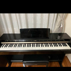 YAMAHA電子ピアノ 88鍵 黒色 椅子付き　13年製の画像
