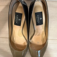 パンプス　オープントゥ　ブラウン　LANVIN　23.5cmの画像