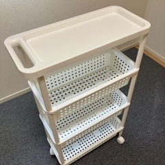 キッチンワゴン　白の画像