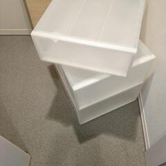 MUJI　無印良品　ポリプロピレン　クローゼットケース３個セットの画像