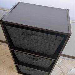 カラーボックス ブラウン 3段 おまけBOX3つつきの画像
