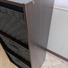 カラーボックス ブラウン 3段 おまけBOX3つつきの画像
