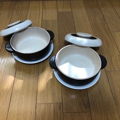 陶器製　グラタン皿　x2の画像