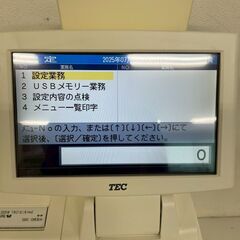 【TEC】東芝テック 電子レジスター MA-2055 スキャナ ドロワー付き 店舗 店舗用品 レジスタ 会計機 レジ 通電確認済 計算機 Y1919の画像