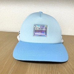 キャップ　帽子　水色　メッシュ生地　女の子　の画像