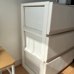 使いやすく設計した収納チェスト 3段 収納ケース 衣装ケースの画像
