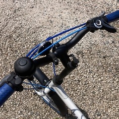 折りたたみ自転車20インチ青白の画像