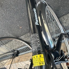 【値下げ】中古電動自転車　パナソニック　充電器壊れ、タイヤ空気なしのみの画像