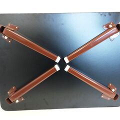△ ニューテーブル ローテーブル センターテーブル 折りたたみテーブル 450×600 天板の裏面の部分に小さい剥がれ脚のカバーに割れあり 現状渡しの画像