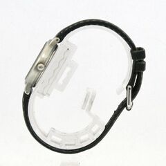 動作品 agnes b. クオーツ式腕時計 V701-6210 3針 ブラックダイヤル ベルト劣化 25年7月電池交換 札幌市 清田区 平岡の画像