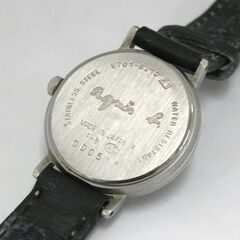 動作品 agnes b. クオーツ式腕時計 V701-6210 3針 ブラックダイヤル ベルト劣化 25年7月電池交換 札幌市 清田区 平岡の画像