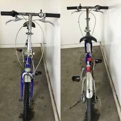 △ q 岐阜発/ ESCORT HANDY/ 折りたたみ自転車/ 20インチ/ 6段変速/ 走行確認/ 1〜3速入りません/ サビあり/ 現状品/ R7.7/2 △の画像