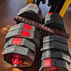 筋トレグッズ ダンベル 2個セット 合計 40kg 重量調整 バーベル ホームフィットネス 筋トレ 筋力アップ ダイエット 可変式ダンベル 簡単 プレート シャフト グリップ 健康器具の画像