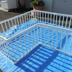 ベビー・子供用品買取販売キッズモール湘南/美品KATOJI木製ベビーサークル/約１７３X１７３X６２ｃｍ/クリーニング済の画像