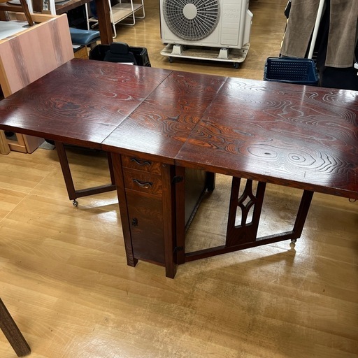 【リサイクル市場エコ伊川谷】民芸家具 欅 ケヤキ ヴィンテージ バタフライテーブル 【取りに来られる方限定】