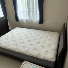 【7月30日まで限定】国産マットレス＋ベッドフレーム セミダブル ROOM RECIPE JMX-106＋ ウチムラ家具にて購入の画像