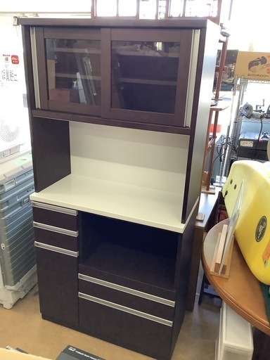 収納力抜群！落ち着いたカラーが魅力の食器棚　リサイクルショップ宮崎屋　佐土原店　25.7.23F