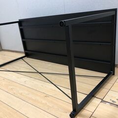 デスク ワークデスク シンプルデスク 作業台 PC机 黒 ブラック スチールフレーム 幅140 奥行60 高さ70 モダン 事務机 平机 学習机 書斎机 おしゃれ　【糸島市内 送料無料】250723-8の画像