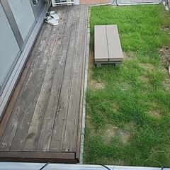 縁台 ウッドデッキの画像