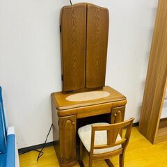 大塚化学 家具事業部 ドレッサー ビオラ F 鏡台 化粧台 椅子セットの画像