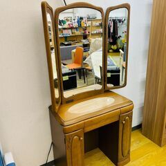 大塚化学 家具事業部 ドレッサー ビオラ F 鏡台 化粧台 椅子セットの画像
