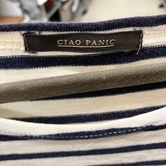 W2507-581 チャオパニック ボーダーTシャツ 花柄 レディース 中古の画像