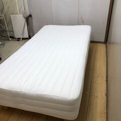 無印良品 脚付きマットレス シングルベッド ホワイト 白 コンパクト 一体型 250723-9の画像