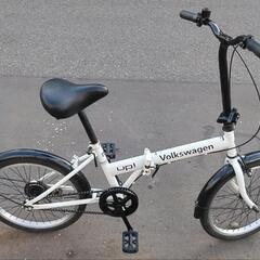 20インチ 🚲 中古 折りたたみ自転車 7,480円 ⛓️チェーン新品 新規防犯登録料コミ 849の画像