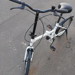 20インチ 🚲 中古 折りたたみ自転車 7,480円 ⛓️チェーン新品 新規防犯登録料コミ 849の画像