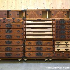 ≪zyt2354ジ≫ 岩屋堂箪笥 鍵無し/現状品 幅105cm 高さ175cm 菊幸作？/K-1C？ 和箪笥/民芸箪笥/欅材/抽斗/チェスト/中古家具/宮城県仙台市 70718-08の画像